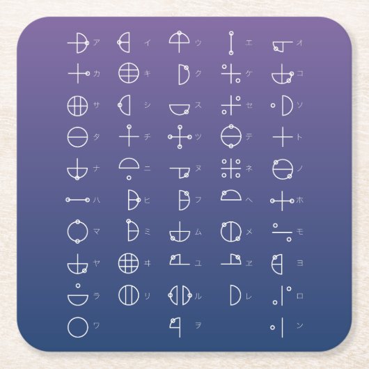 カタカムナ図 スクエアペーパーコースター (正面)
