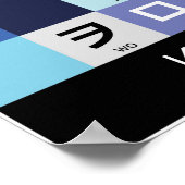 カタカ日本のナ表 ポスター (角)