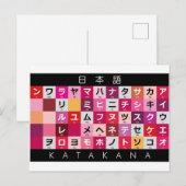 カタカ日本のナ表 ポストカード (正面/裏面)