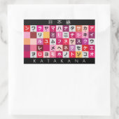 カタカ日本のナ表 長方形シール (バッグ)
