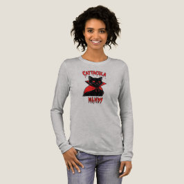 カタキュラブラックバンパイアキャットハロウィーン トライブレンドＴシャツ