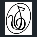 カタグトストリングスアールデコトレブルクレフ、 音符記号ロゴウォールアート ポスター<br><div class="desc">Catgut Stringsアールデコトレブルクレフ、 音符記号ロゴウォールアートは会話素晴らし作品を作り、それを見る人の注意を確実にキャッチする。家つるやオフィスの完璧な場所で、あなたの新しい芸術が通り過ぎる目をキャッチするのを見る。</div>