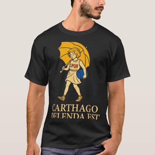 カタゴ・デレンタ・エスト 面白いローマ史の服装 (s tシャツ (正面)