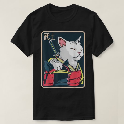 カタジラ日本の – キャットアート – カタナソード – アニメ Tシャツ (デザイン正面)