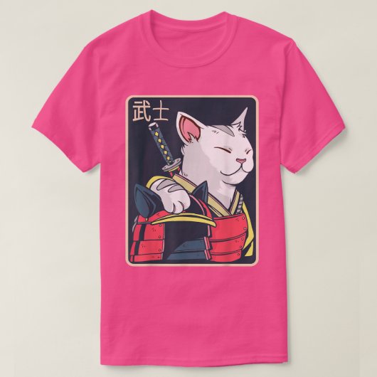 カタジラ日本の – キャットアート – カタナソード – アニメ Tシャツ (デザイン正面)