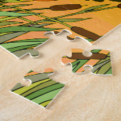 カタチカラフルと夕空を持つ鳥アート ジグソーパズル (側面)