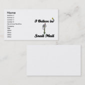 カタチ信じリ郵便で来た 名刺 (正面/裏面)