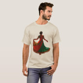 カタック伝統舞踊カラフルコスチュームインド Tシャツ (正面フル)