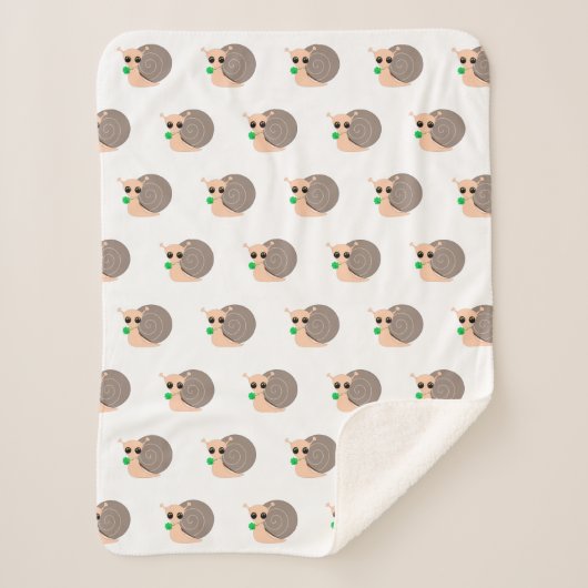 カタツムイルウィズクローバーベビーシェルパブランケット シェルパブランケット (正面)