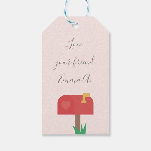 カタツムイルメールバレンタインメッセージカード ギフトタグ (裏面)