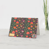 カタツムイルメールマッシュルームレインボーおもしろいインスピレーション カード (裏面)