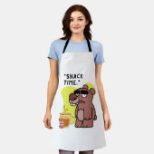 カタツムクの時間！ – 動物おもしろい – コーヒー – クッキー エプロン (着用した状態)