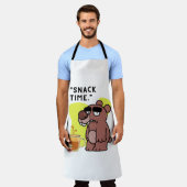 カタツムクの時間！ – 動物おもしろい – コーヒー – クッキー エプロン (着用した状態)