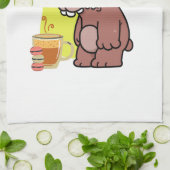 カタツムクの時間！ – 動物おもしろい – コーヒー – クッキー キッチンタオル (折り畳み)