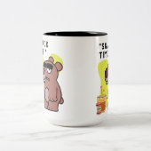 カタツムクの時間！ – 動物おもしろい – コーヒー – クッキー ツートーンマグカップ (中央)