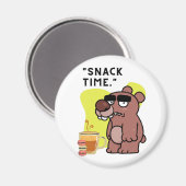 カタツムクの時間！ – 動物おもしろい – コーヒー – クッキー マグネット (正面/裏面)