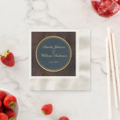 カタツムケキビクトリアンンレザー結婚ブラウン 縁ありカクテルナプキン (インサイチュ)