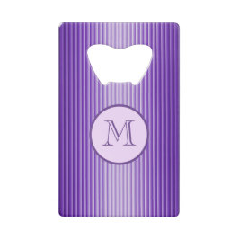 カタツムジー洗練パープルカスタムモノグラム クレジットカード栓抜き