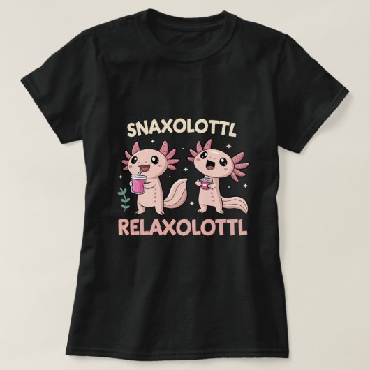 カタツムソロトユニークルおもしろいおよびRelaxolotl T-Sh Tシャツ (デザイン正面)