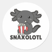 カタツムソロトルアキソロトル愛好家甘い動物ポップコーンCla ラウンドシール (正面)