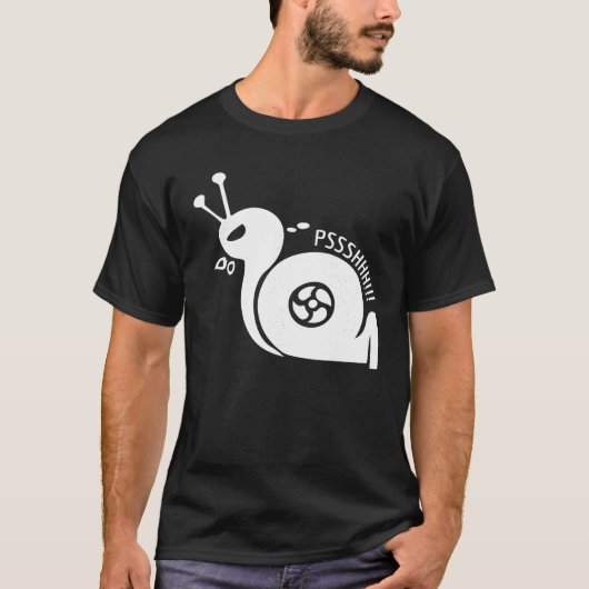 カタツムリおもしろいターボブーストレーシングPshh Tシャツ (正面)