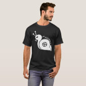 カタツムリおもしろいターボブーストレーシングPshh Tシャツ (正面フル)