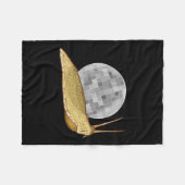 カタツムリおもしろいディスコボール結晶シェル動物愛好家 フリースブランケット (正面(横))