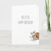 カタツムリおもしろいベハッピーバースデーカードマンガ カード (正面)