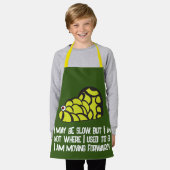 カタツムリお洒落キッズ エプロン (着用した状態)