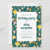 カタツムリかわいい可愛いカスタム誕生日 招待状 (正面)