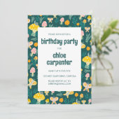 カタツムリかわいい可愛いカスタム誕生日 招待状 (スタンド正面)