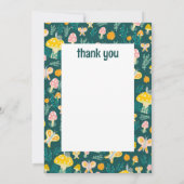 カタツムリかわいい可愛いカスタム赤ちゃんシャワー サンキューカード (裏面)