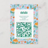 カタツムリかわいい愛らしいQRコードベビーシャワー エンクロージャーカード (正面)