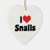カタツムリが大好きハート セラミックオーナメント (右)