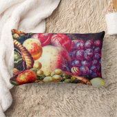 カタツムリが果実を静物見る ランバークッション (ブランケット)