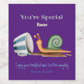 カタツムリとカストライプのップ ワインラベル (シングルラベル)