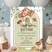 カタツムリとキノコの森の最初の誕生日 招待状