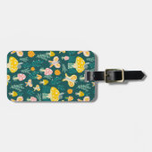 カタツムリとキノコカスタマイズかわいい ラゲッジタグ (正面横)