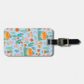 カタツムリとキノコカスタマイズかわいい ラゲッジタグ (正面横)