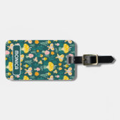 カタツムリとキノコカスタマイズかわいい ラゲッジタグ (正面横)