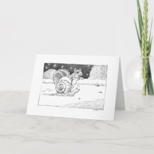 カタツムリとリスのカード カード (正面)