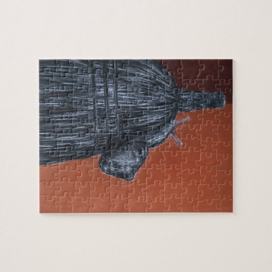 カタツムリと箒のスケッチパズルとギフトボックス ジグソーパズル (横)