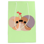 カタツムリのカップル抱き枕 – あなたの色 ミディアムペーパーバッグ (正面)