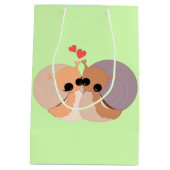 カタツムリのカップル抱き枕 – あなたの色 ミディアムペーパーバッグ (裏面)