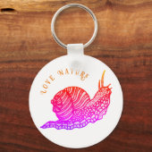 カタツムリのグラフィックスタイル キーホルダー (正面)