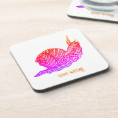 カタツムリのグラフィックスタイル コースター (左側)