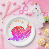 カタツムリのグラフィックスタイル ペーパープレート (パーティー)