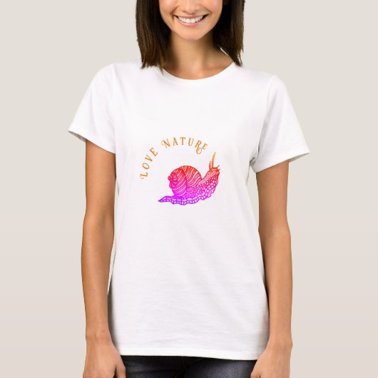 カタツムリのグラフィックスタイル Tシャツ (正面)