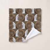 カタツムリのシェル抽象芸術パターン バスタオルセット (ウォッシュタオル)