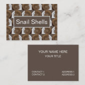 カタツムリのシェル抽象芸術パターン 名刺 (正面/裏面)